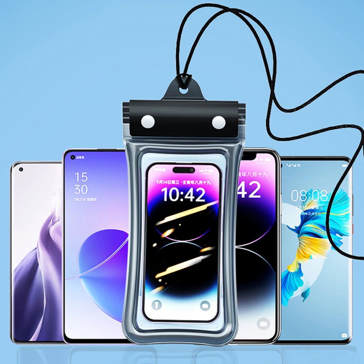 Universal Waterproof Phone Case Swimming Water Proof Bag Underwater Phone Protector Pouch PVC Cover for iPhone 15 14 13 Pro Max
