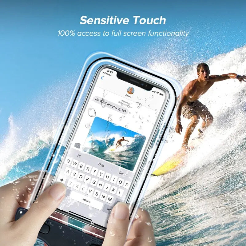 1pcs Universal Waterproof Phone Pouch Cellphone Dry Bag Case Underwater Phone Protector PV Cover for Kayaking, Beach, fishing