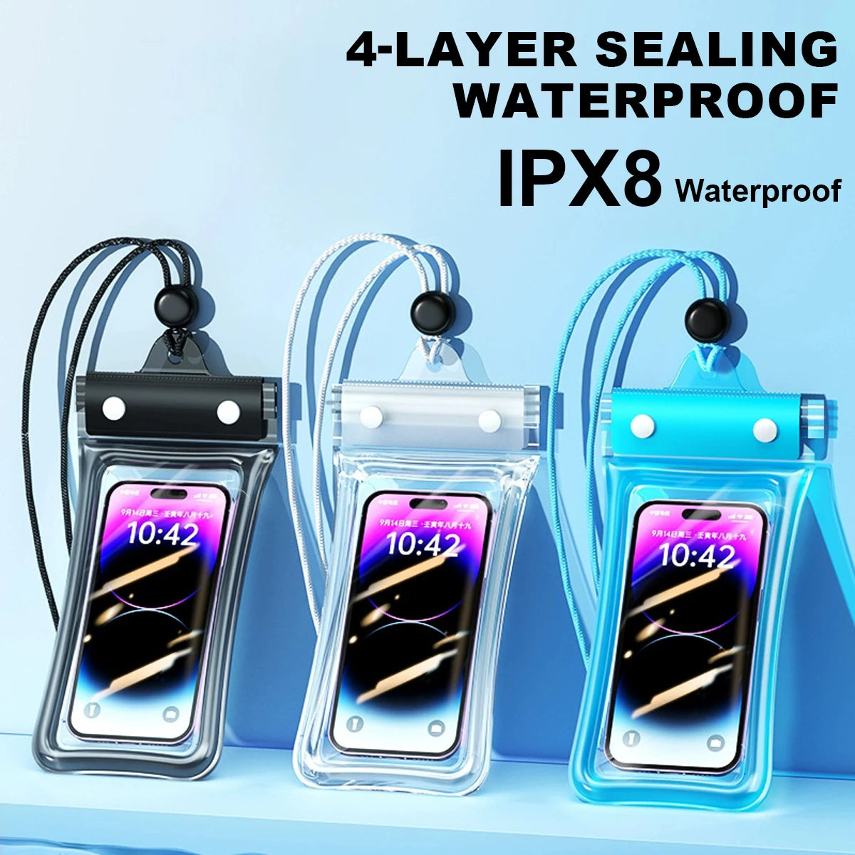 Universal Waterproof Phone Case Swimming Water Proof Bag Underwater Phone Protector Pouch PVC Cover for iPhone 15 14 13 Pro Max