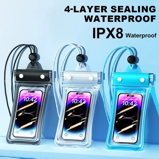 Universal Waterproof Phone Case Swimming Water Proof Bag Underwater Phone Protector Pouch PVC Cover for iPhone 15 14 13 Pro Max