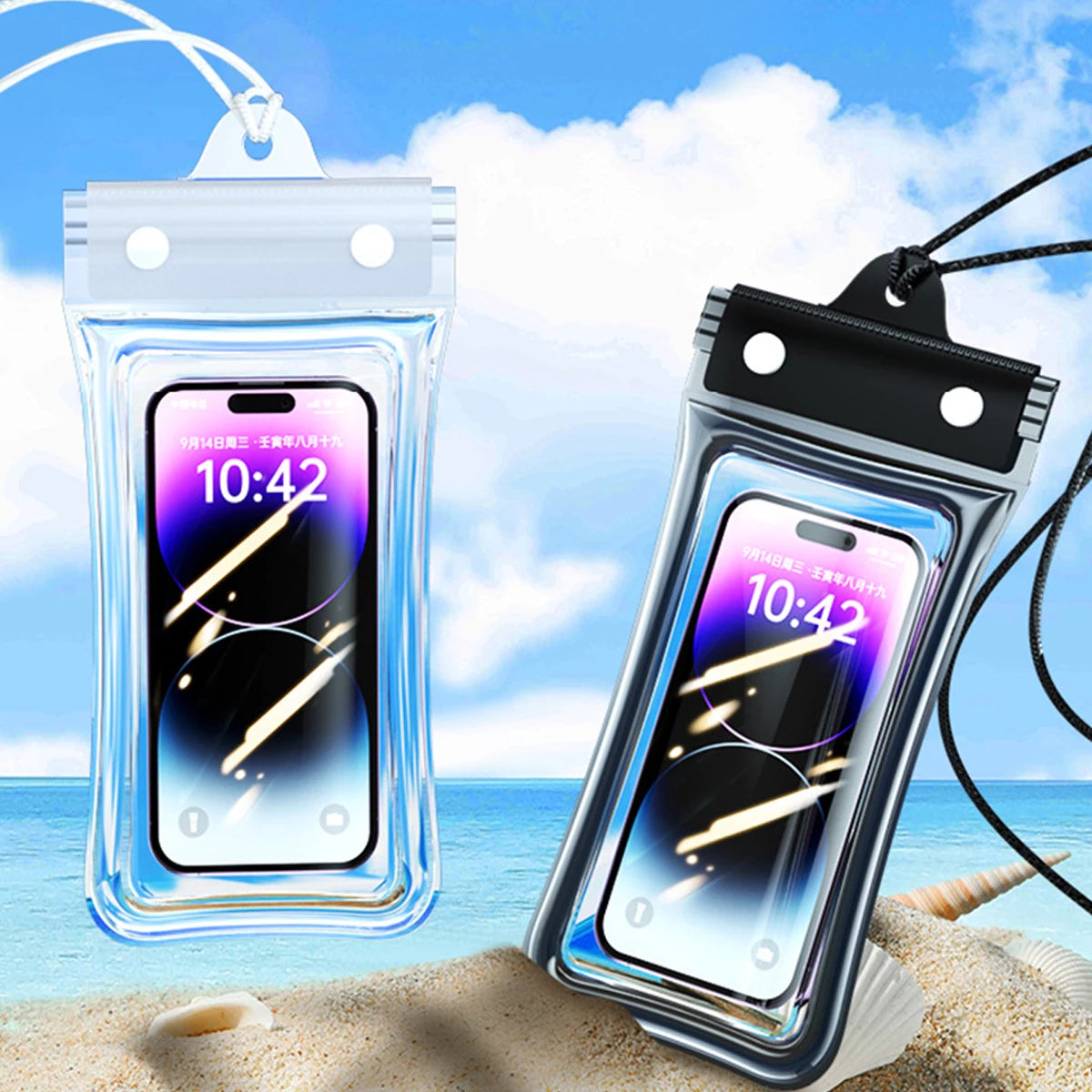 Universal Waterproof Phone Case Swimming Water Proof Bag Underwater Phone Protector Pouch PVC Cover for iPhone 15 14 13 Pro Max