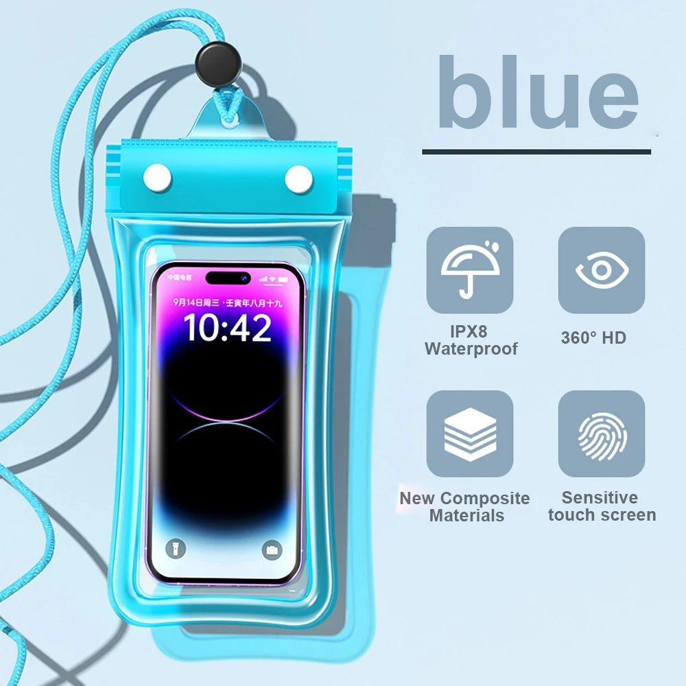 Universal Waterproof Phone Case Swimming Water Proof Bag Underwater Phone Protector Pouch PVC Cover for iPhone 15 14 13 Pro Max