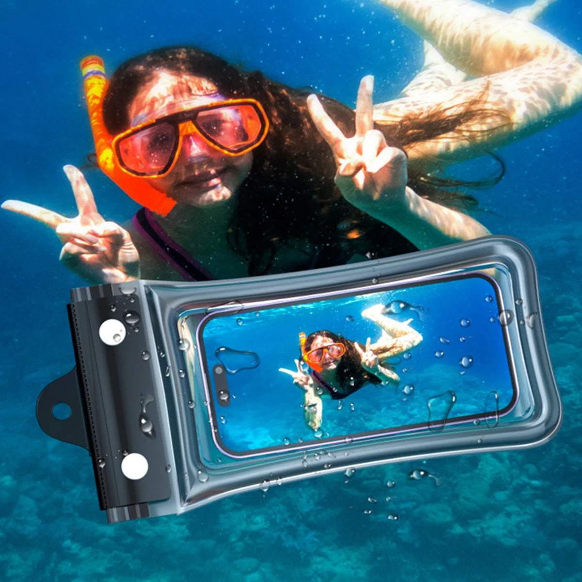 Universal Waterproof Phone Case Swimming Water Proof Bag Underwater Phone Protector Pouch PVC Cover for iPhone 15 14 13 Pro Max