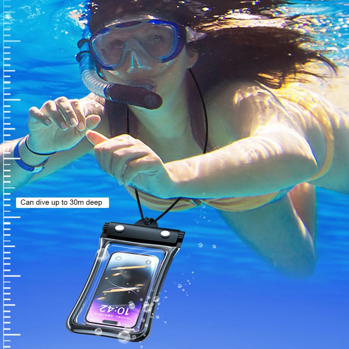 Universal Waterproof Phone Case Swimming Water Proof Bag Underwater Phone Protector Pouch PVC Cover for iPhone 15 14 13 Pro Max