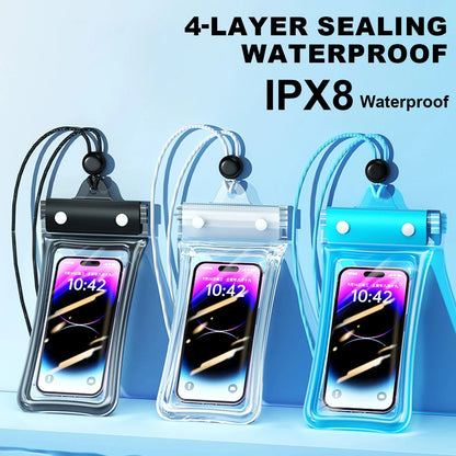 Universal Waterproof Phone Case Swimming Water Proof Bag Underwater Phone Protector Pouch PVC Cover for iPhone 15 14 13 Pro Max